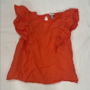 a new day Coral Ruffle Sleeve Blouse
